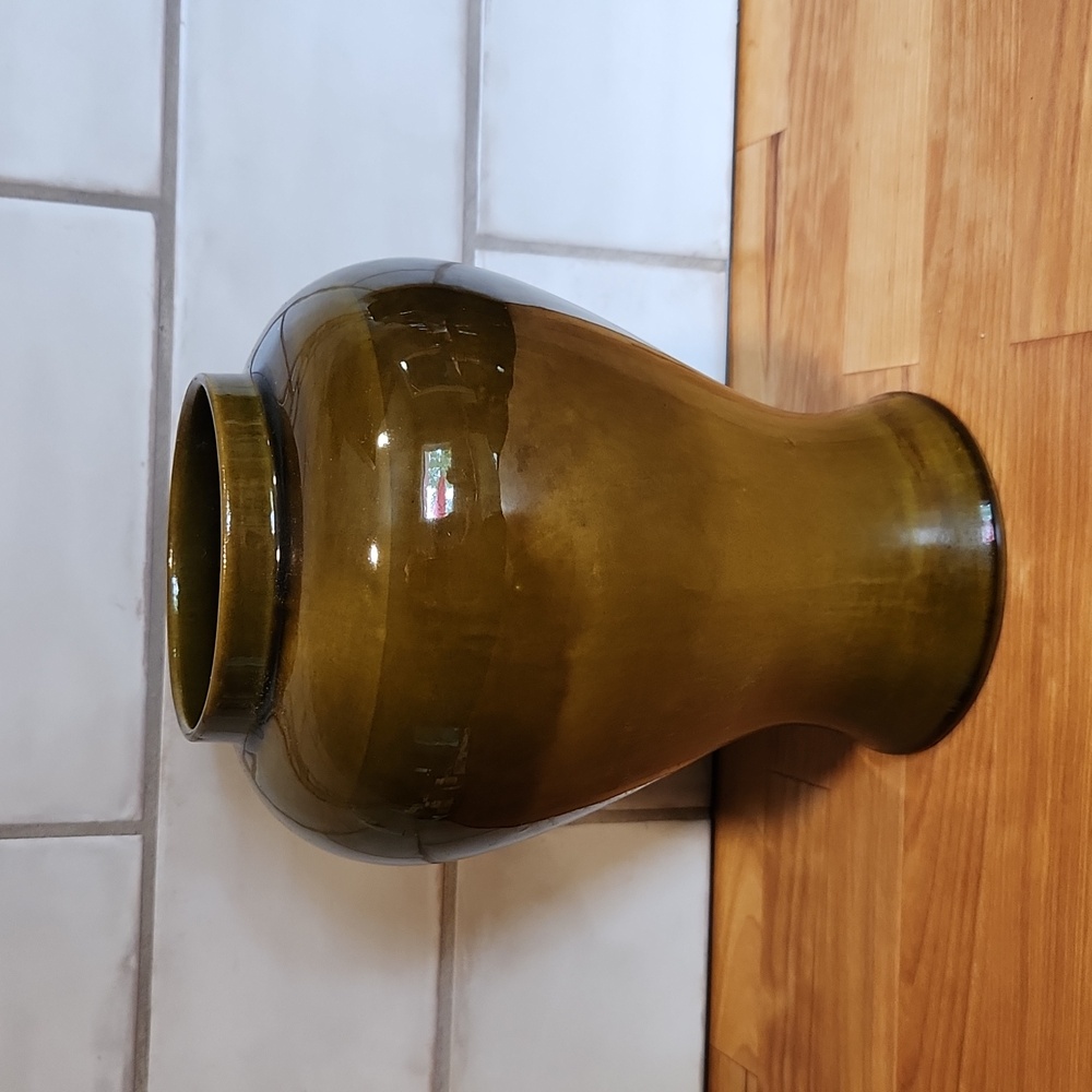MCM Haeger Gold and Brown Vase